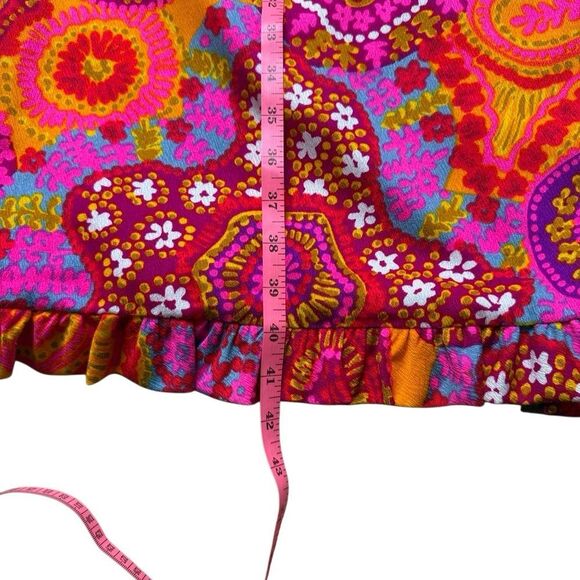 60s Vintage ALICE of California Cocktail Party MCM Floral Vivid skirt - Picture 7 of 7